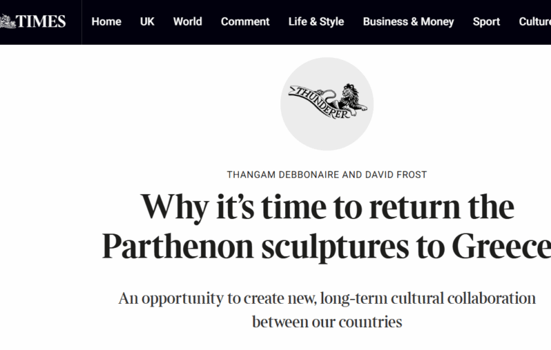 Why it’s time to return the Parthenon sculptures to Greece